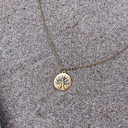 Lebensbaum Halskette (gold)