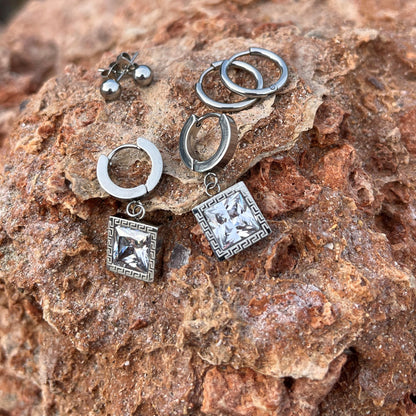 Kreta Ohrringe im Set (silber)